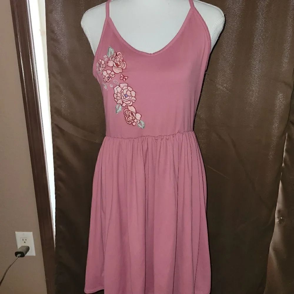 Pink Floral Piece Dress 